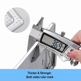 CLcsfwk 4 Pack Metal Clipboard, Thicken Contractor Clipboard with Low Profile Clip, Aluminum Alloy Wrapped Edge, A4 Letter Size Hanging Clipboards for Jobsite, Laboratory, Medical, Office, Teach