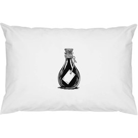 2 x 'Vintage Potion Bottle with Tag ' Cotton Pillow Cases (PW00040753)