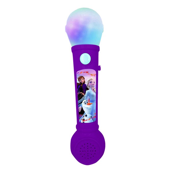 Lexibook MIC80FZ Frozen Luminous Kids Microphone Music Game Built-in Speaker Light Effects Includes Demo Melodies Purple/Blue S