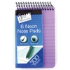 Just stationery 76x126mm Neon PP Cover Notebook (Pack of 6),