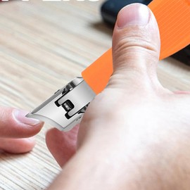 Finger Nail Clippers,Stainless Steel Wide Jaw Opening Nail Clippers - Long Handle No Splash Fingernail Trimmer for Seniors