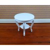 Babette's Miniatures Dollhouse End or Side Table Small Round WHITE
