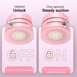 BENTOBEN Vacuum Magnetic Suction Phone Holder, Foldable & Retractable Hands-Free Car Mount, 2025 New Vacuum Suction Magnetic Phone Holder for Car/Gym/Shower/Mioor/Smooth Surfaces (Pink)