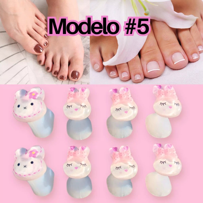 Universo en Linea Separadores Dedos Silicón Pedicura Manicura Flores Uñas