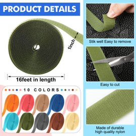 Cinnvoice 10 Rolls 160 ft Carpet Marker Strips Floor Tape for Classroom Nylon Carpet Markers Colorful Strong Self Adhesive Tape for School Office Homes