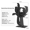 FFYan Stove Fan, New Four-Blade Elk Fireplace Fan, No Electricity,