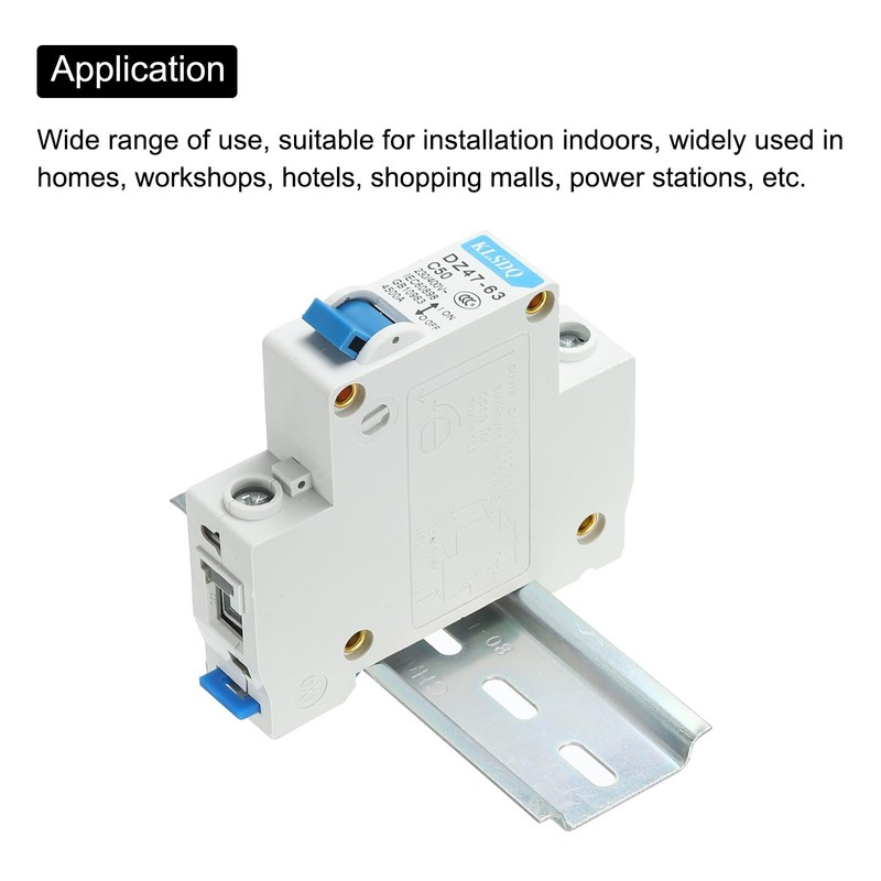 sourcing map Miniature Circuit Breaker Low Voltage AC 50A 230/400V