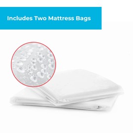Linenspa Mattress Bag – 2 Pack Queen / Full size Mattress Bags for Moving, Storage & Disposal – Durable Plastic Cover for Moving