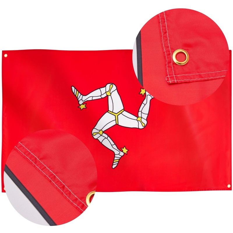 Runesol Isle of Man Flag, 91x152cm, 3ft x 5ft, 4