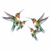 x5 Green Humming Bird Stickers for Wall Decor, Covering Marks,