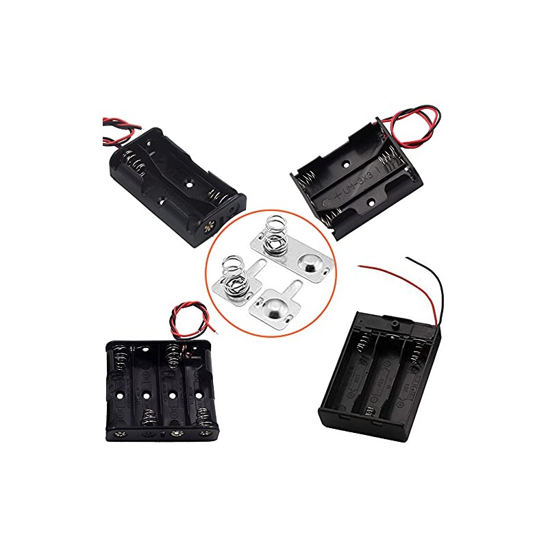 Cutelec 12Pairs Battery Springs AA Battery Negative to Positive Conversion