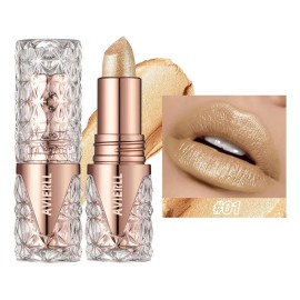 Lápiz Labial Con Purpurina De Larga Duración, Impermeabiliza