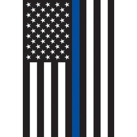 Thin Blue Line Police House Flag Patriotic Emergency Services 28" x 40"