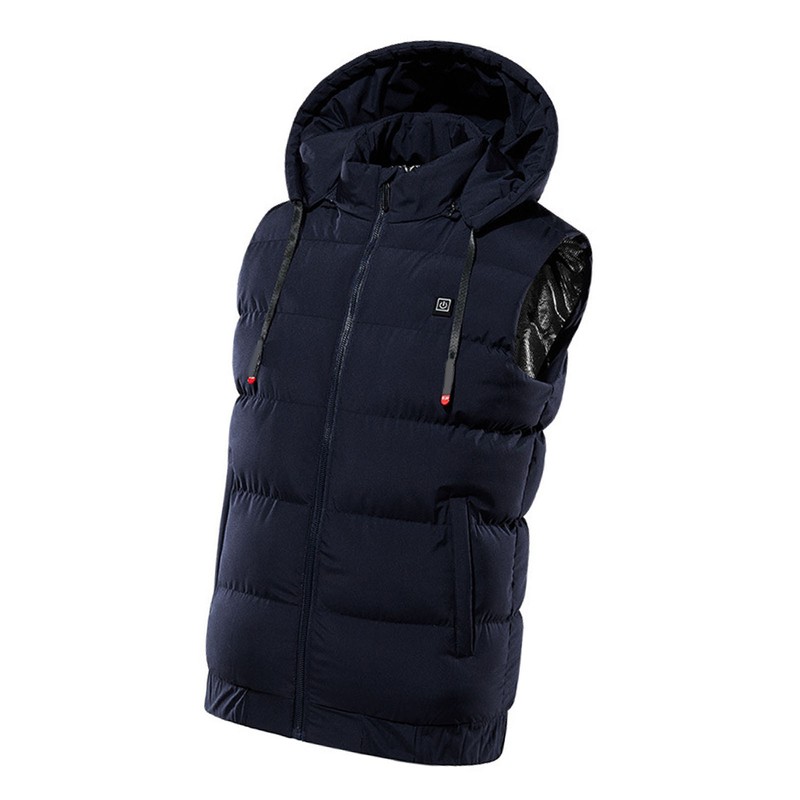 Electric Heating Vest USB 9 Heating Zones Sleeveless Hooded Full