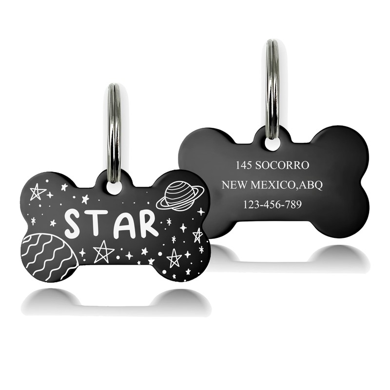 Custom Stainless Steel Dog Tag – Bone Shape Pet ID