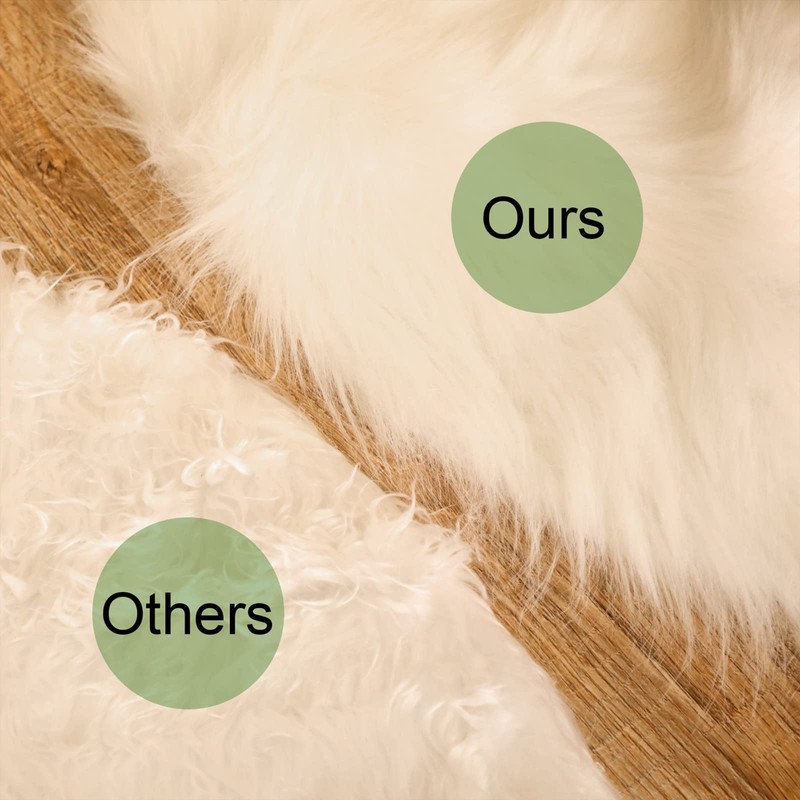 Tatuo White Faux Fur Christmas Tree Skirt Snow Tree Skirts