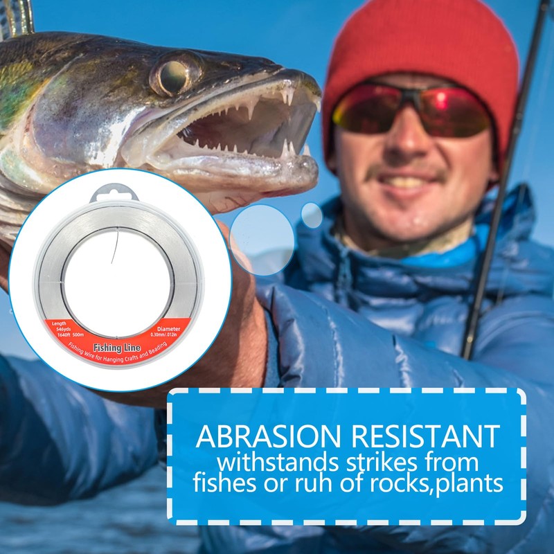 Nylon Fishing Line, Strong Clear Invisible Hanging Wire 985ft, for