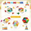 5 Pack Wooden Tangram Puzzle for Kids Wooden Hexagon Puzzle