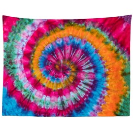 BELECO Tie Dye Tapestry Wall Hanging Fabric 60x40 Inch Colorful Spiral Tie Dye Tapestry Themed Party Decorations Watercolor Rainbow Tapestry Art Wall Decor for Bedroom Aesthetic Living Room Dorm
