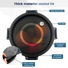 Daily Treasures Mixing Bowls with Airtight Clear Lids Set of 3,Thicker Stainless Steel Mixing Bowl Set,Nesting Bowls for Cooking, Prepping, Baking, Serving & Food Storage, Size 5, 3, 1.5QT