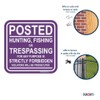 Posted Hunting Sign Purple 12"X12" Posted No Hunting, Fishing Trespassing,