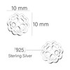 SOFIA MILANI - Women's Earrings 925 Silver - Flower Stud