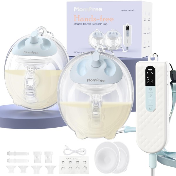Breast Pump K3,Ultra-Lightweight Hands Free Wearable Breast Pump,Upgraded Double-Seal Flange