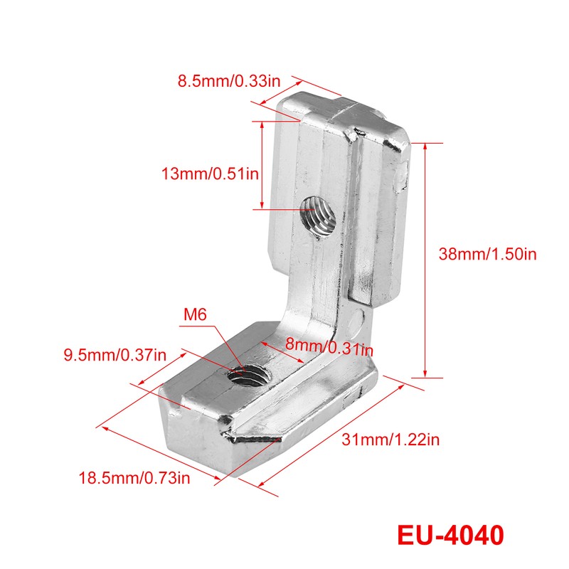 L Shape Aluminum Profile Interior Corner Connector Joint Carbon Steel