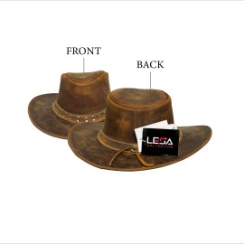 Lesa Collection Lone Rock Cowboy Hat with Western Style Leather Band – Cowgirl Hat for Women - XXL