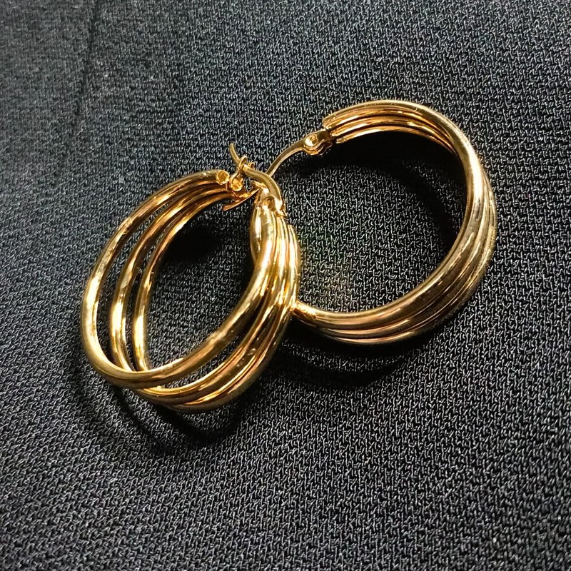 ARETES ARRACADAS Mujer Acero Inoxidable – Elegante Diseño Color Plata