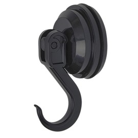Cartrend Caravan 10218 Suction Cup Hooks 6 kg for Camping, Caravans, Motorhomes, Suction Hooks, Black, Set of 2