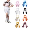 SUNTRADE Kids Clip-on Suspenders Elastic Y-Shape Adjustable with Clips and