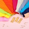 4Pcs Gold Zipper Pull Replacement,Metal Zipper Handle Mend Fixer Tab