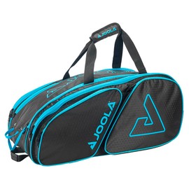 JOOLA Tour Elite Pickleball Bag – Backpack & Duffle Bag for Paddles & Pickleball Accessories – Thermal Insulated Pockets Hold 4+ Paddles - Includes Fence Hook Black/Light Blue