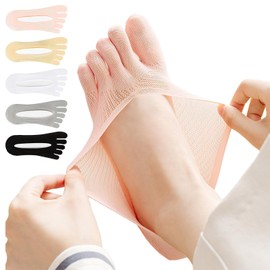 5 Pairs Toe Socks Women, Sock Align Toe Socks for Women for Bunions, No Show Toe Socks Women, Toe Compression Socks Toe Separator Socks