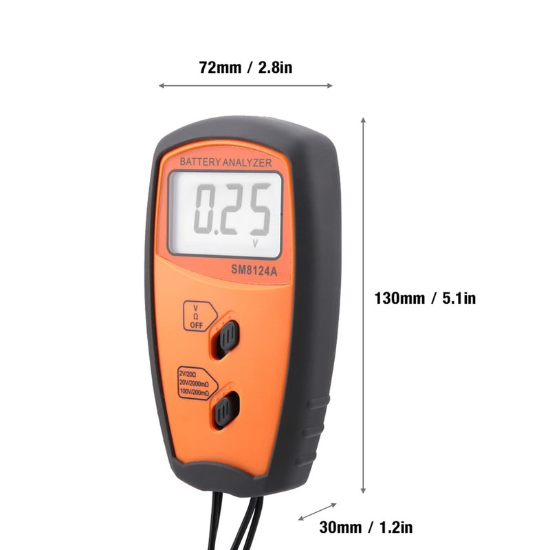 SM8124A Battery Tester LCD Display Voltmeter Digital Battery Voltage Tester
