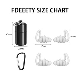 FDEETY 2 Paar Ohrstöpsel Zum Schlafen Noise Cancelling Gehörschutz Wiederverwendbare Weiche Silikon Ohrstöpsel für Arbeit Studium Konzert Reisen (Weiß)