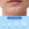 Hydrocolloid Acne Pimple Patches - 640 Count with Tea Tree