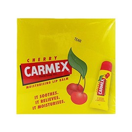Carmex Bálsamo labial con sabor a cereza SPF 15 Tubo .35 onzas 12/caja