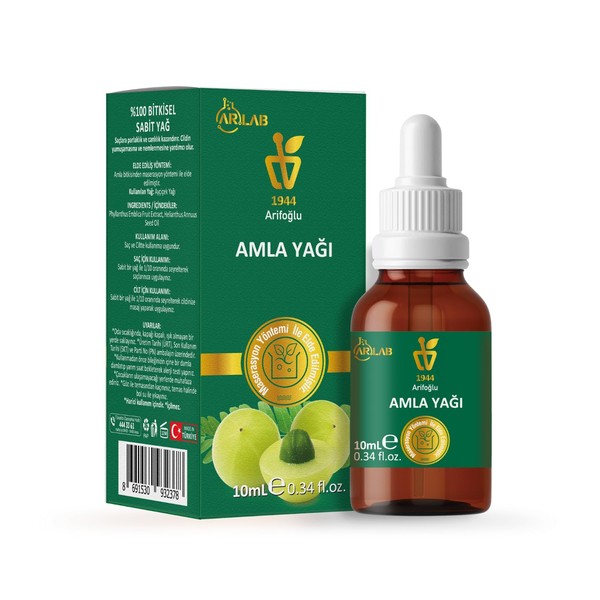 Arifoğlu Amla Yağı 10ml 100% Saf Saç Uzaması, Parlaklık ve