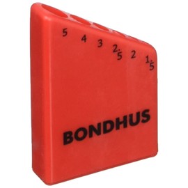 BONDHUS Hexagonal Wrench Case, Holds 6 Millimeters (1.5, 2, 2.5, 3, 4, 5 mm) No. 18046