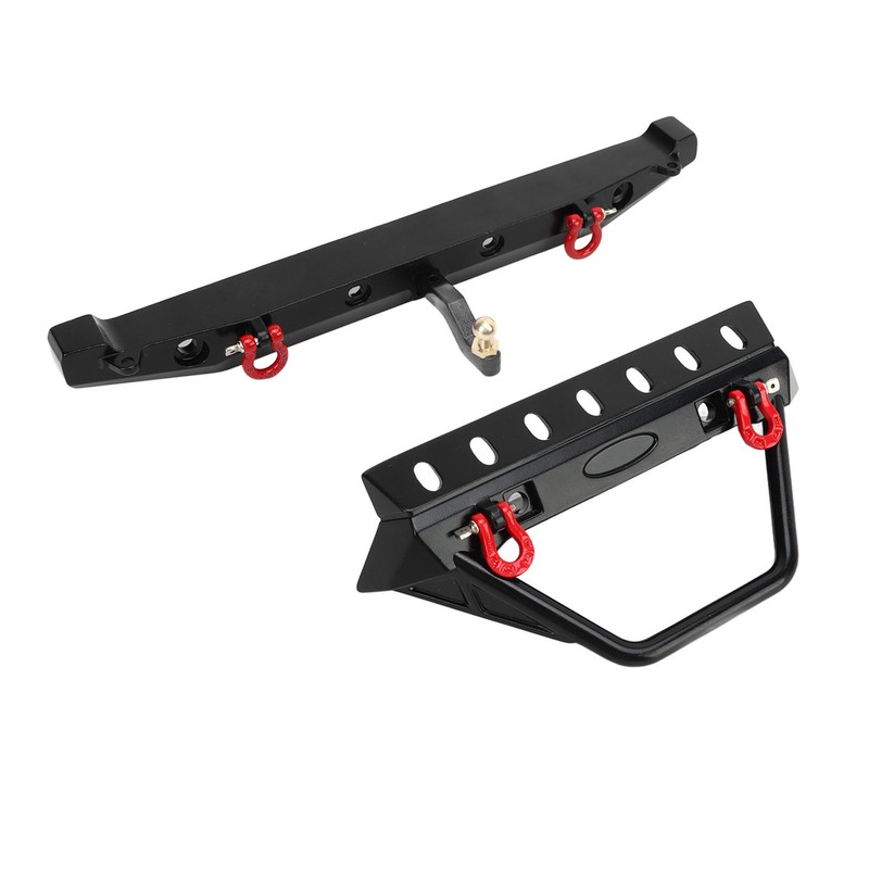 RC Crawler Bumper Black Front and Rear Bumper with Winch