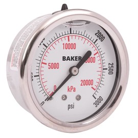 Baker AHNC-3000P Pressure Gauge, 0 to 3000 psi