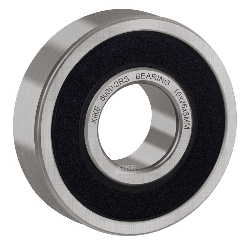 XIKE 6000-2RS Sealed Ball Bearings 10x26x8mm, Bearing Steel｜Pre-Lubricated｜Double Rubber Seals｜6000RS
