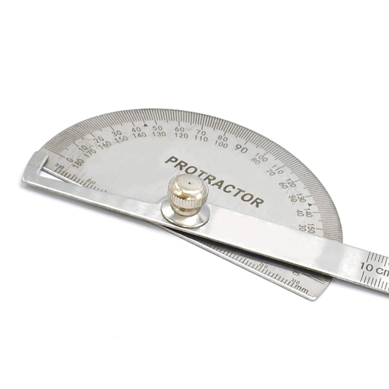 AAProTools Steel Protractor 0-180 Degrees with Round Head Stainless WG-004