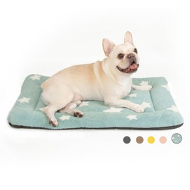 MORA PETS Medium Dog Bed Mattress 76 x 48cm Washable Dog Crate Bed Mat Soft Pet Bedding for 30 inch Cage Flat Puppy Bed Cushion with Anti-Slip Bottom Blue
