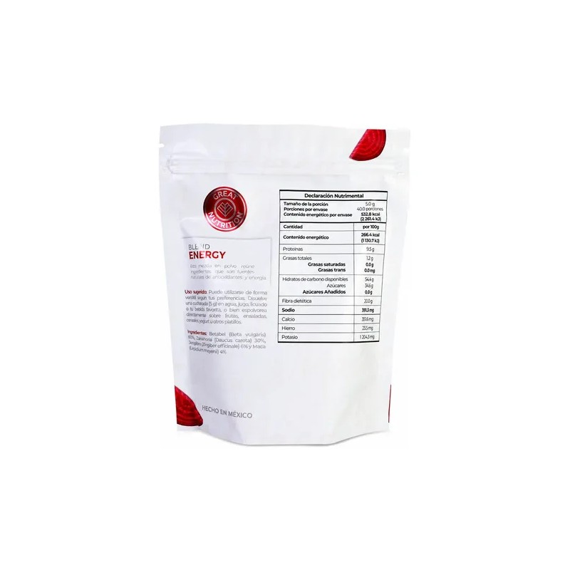 Blend Energy Suplemento Premium Zanahoria Maca+envio Gratis