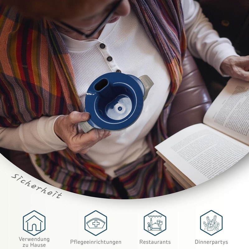 CuraVita - Dysphagia Drinking Cup for Adults - Medical Drinking