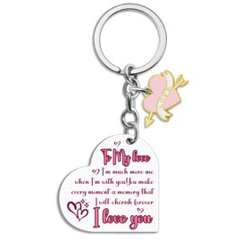 Valentines Day Gift for Him Her Anniversary I Love You Gifts Couple Gifts for Boyfriend Husband Girlfriend Wife Couple Relationship Gifts Keychain Christmas Birthday Sweet Gift