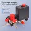 Dent-de-lion Air Compressor Pressure Switch Black Valve with Control 90-120